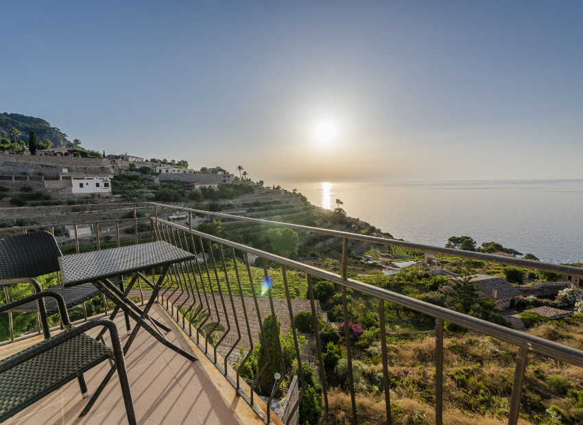 Sea views from the balcony of the room